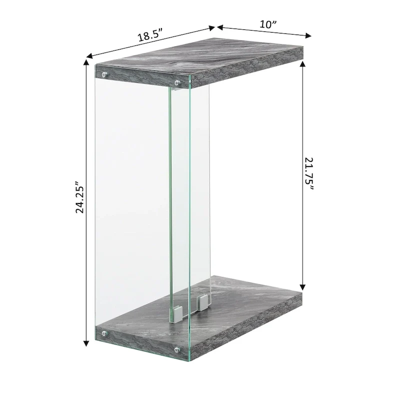 Convenience Concepts SoHo Glass C End Table