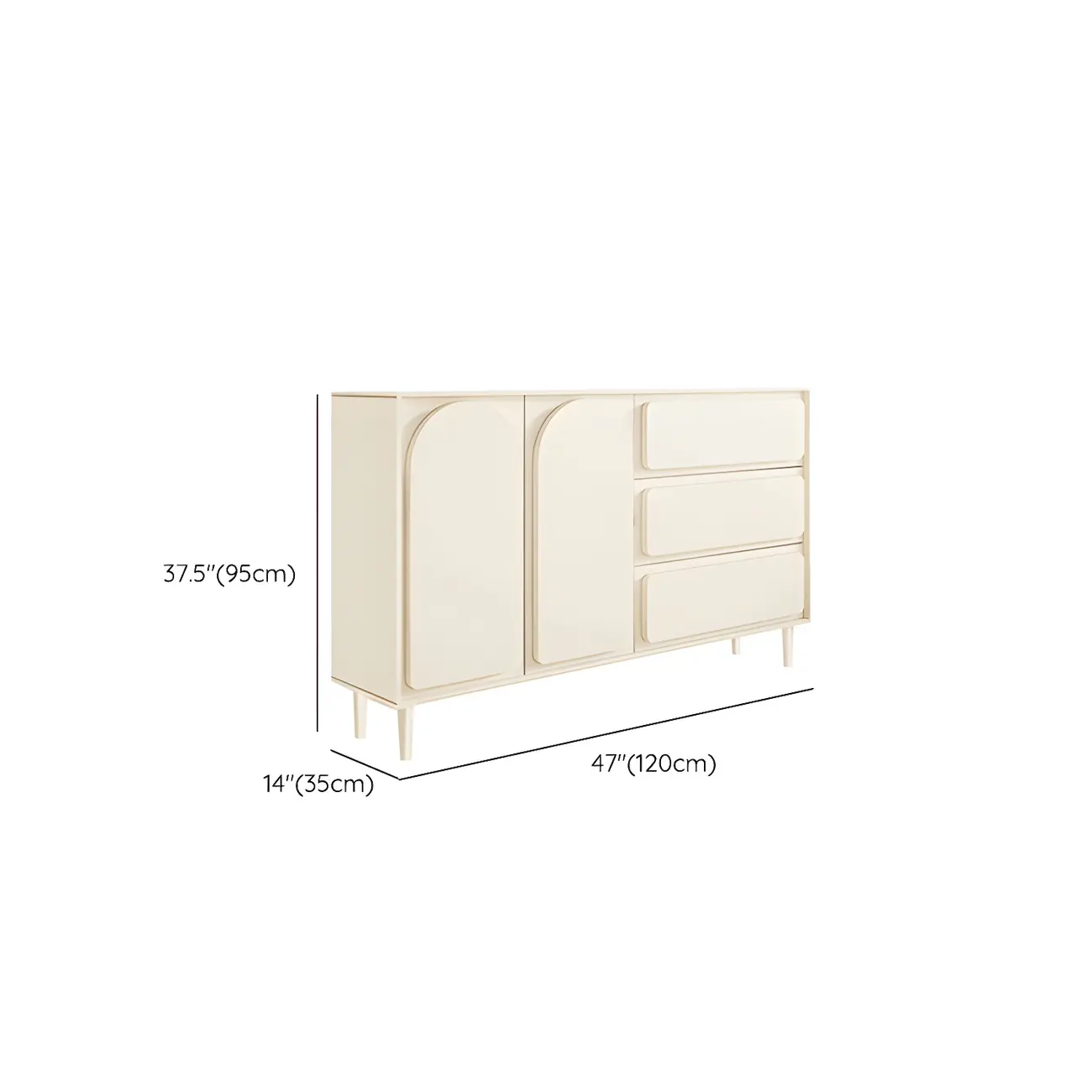 Modern White Wood Dressers & Chests with Soft Close Drawers