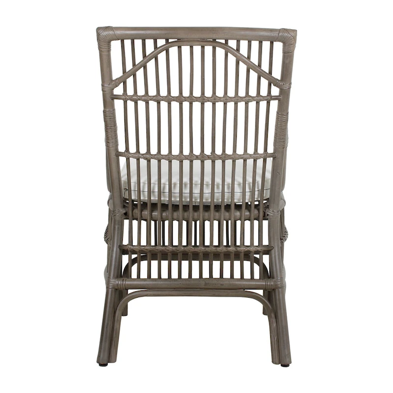 Rattan Slat Back Cushioned Dining Chairs, Set of Two by East at Main