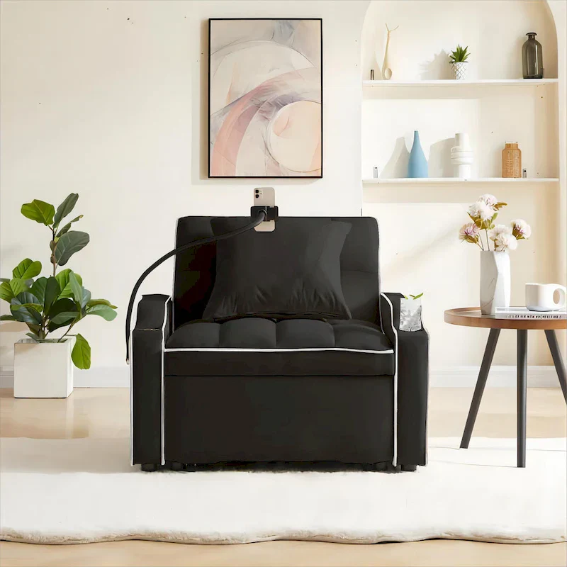 Convertible Sleeper Chair Sofa Bed Adjustable