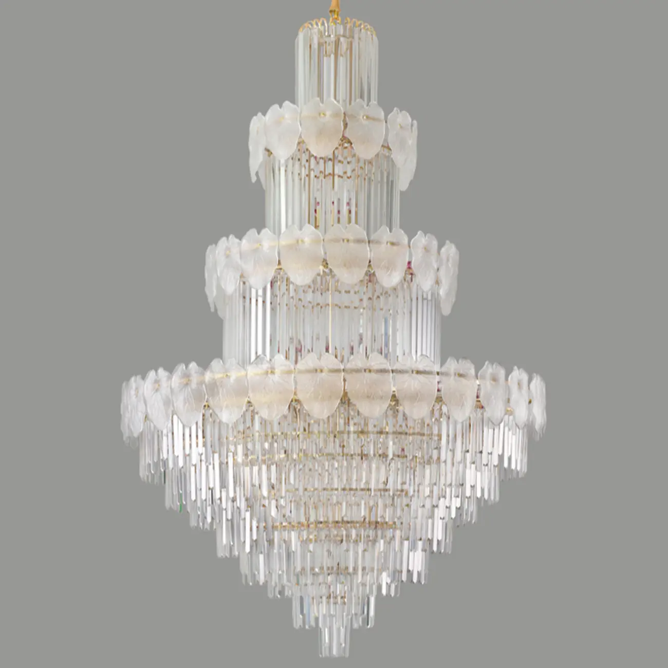 Luxury Crystal Round Chandelier with Elegant Tiered Design