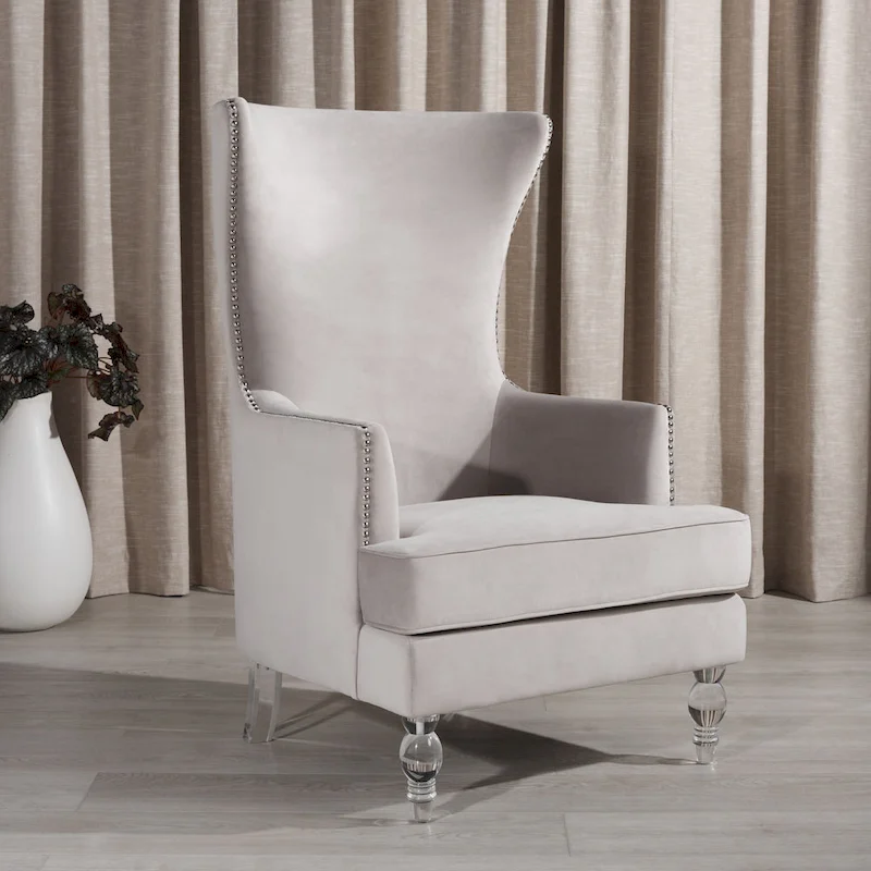 SAFAVIEH Couture Cath Modern Wingback Chair - 29Wx32Dx45H