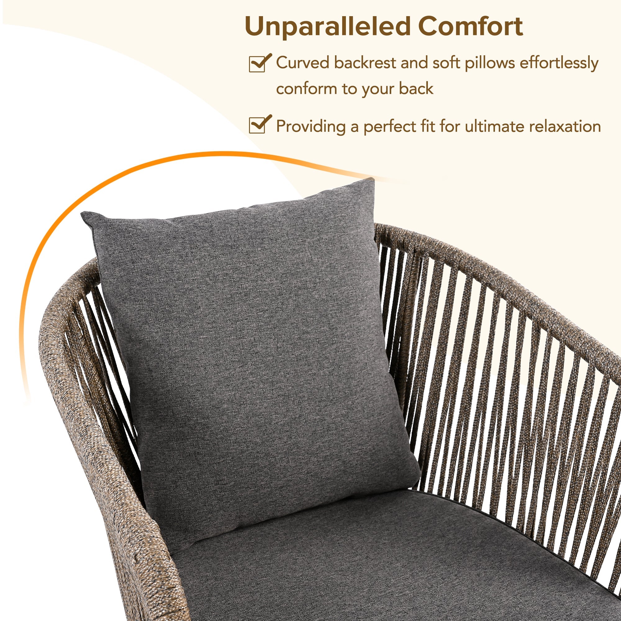 Walker Edison | Rope Modern Design 7 Piece Patio Dining Set