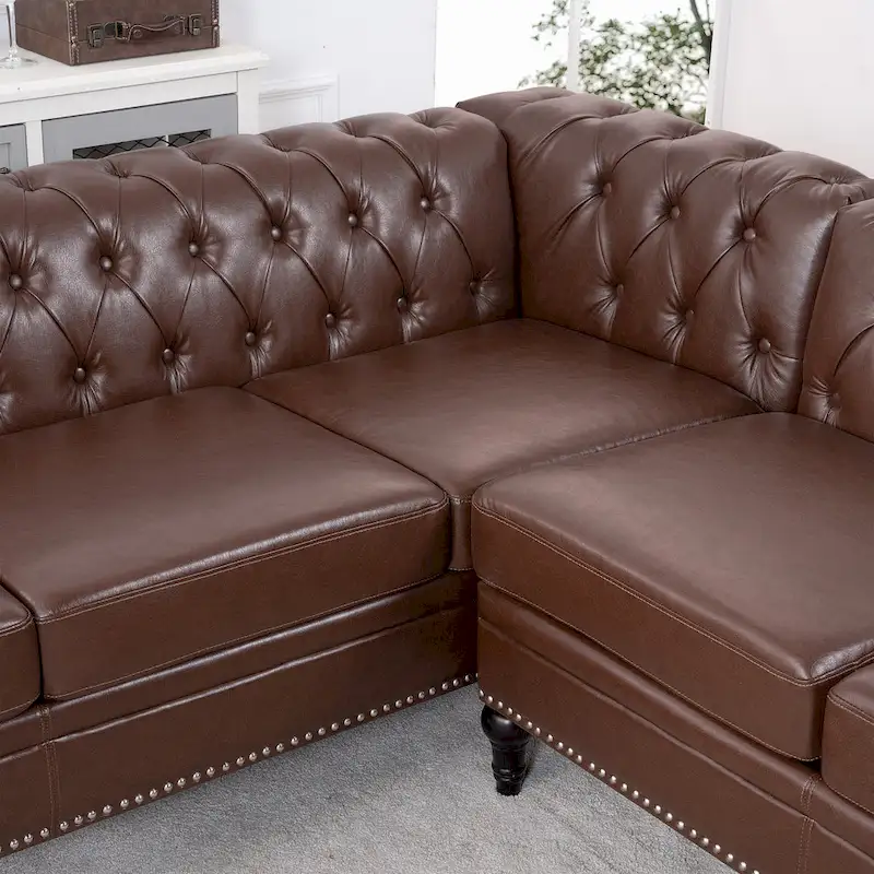 Christopher Knight Home - Clayton Luxurious Sectional Sofa with PU Leather