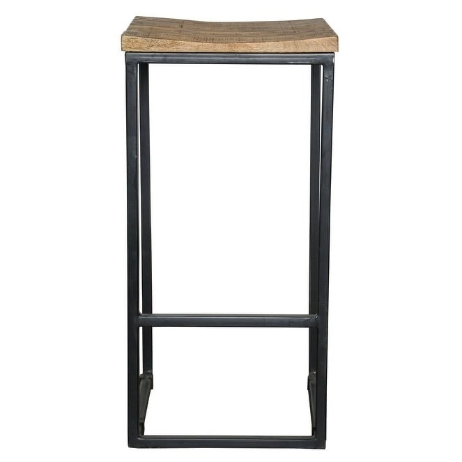 Carbon Loft Jarrell Wood and Iron Backless Stool