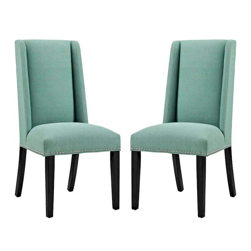 Fabric Upholstered Dining Chairs (Set of 2)