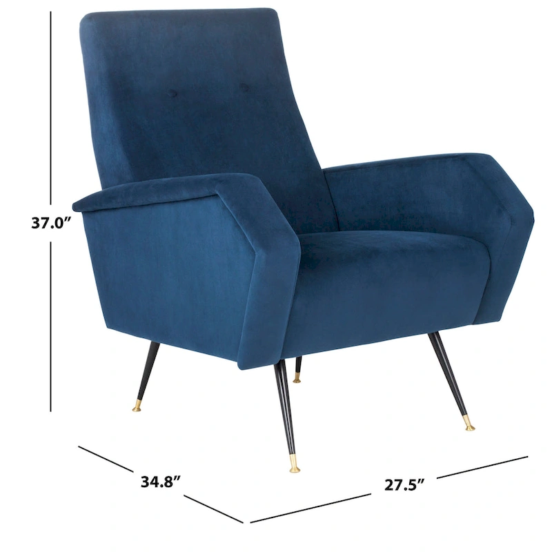 SAFAVIEH Senja Mid-Century Modern Retro Club Chair - 27.5 x 34.8 x 37 - 28Wx35Dx37H
