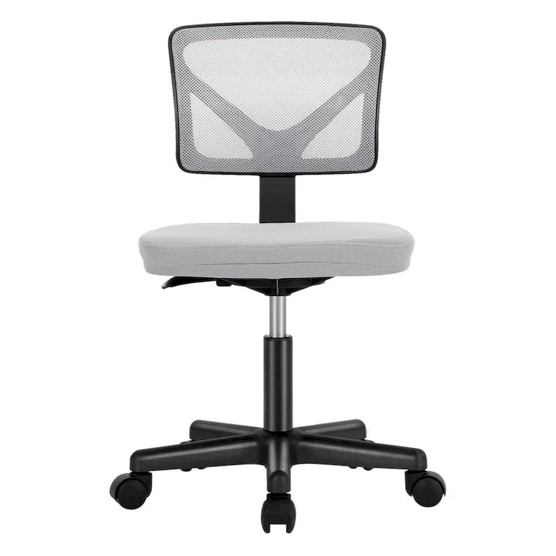Comfy PU Leather Upholstered Office Chair, Home Desk Chair with Arms & Adjustable Swivel