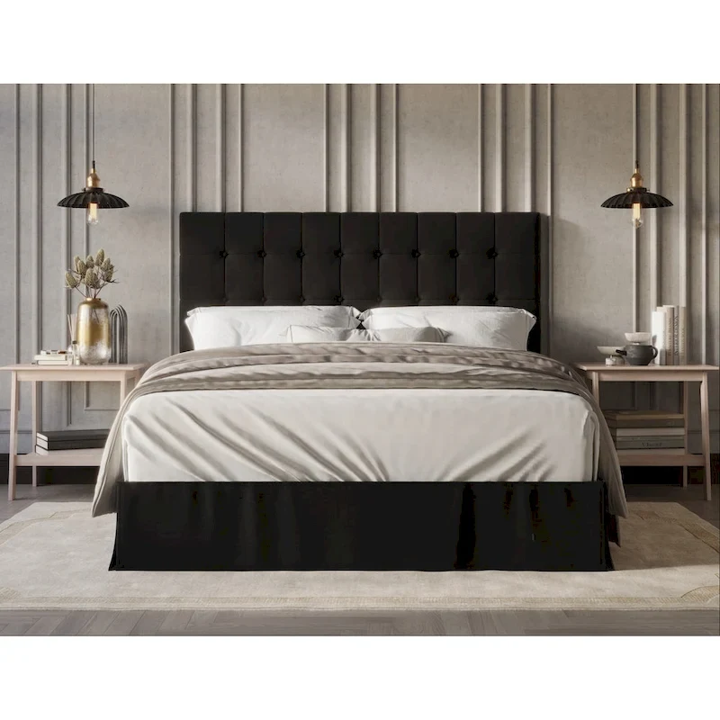 Larry Tufted Upholstered Panel Bed