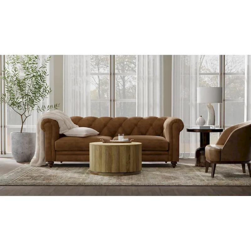 Carolina Living Krissa 30 Round Mango Wood Coffee Table