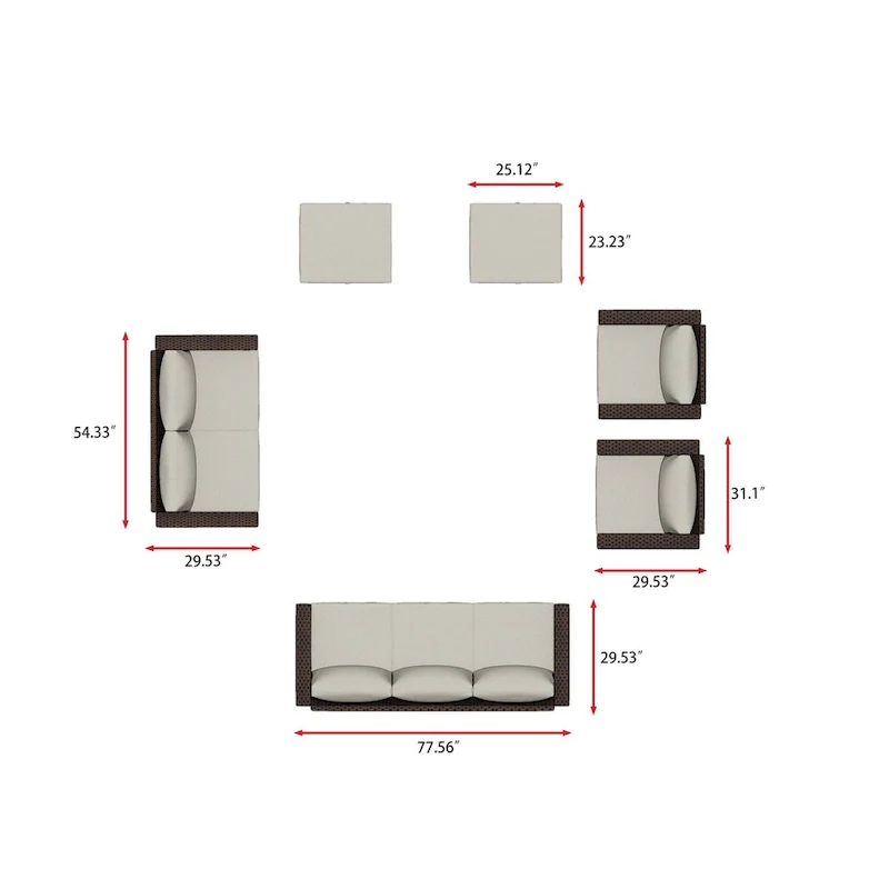 Laguna 6-piece Seating Set