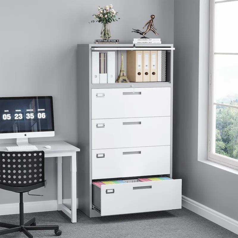 Steel Lateral File Cabinet with Lock