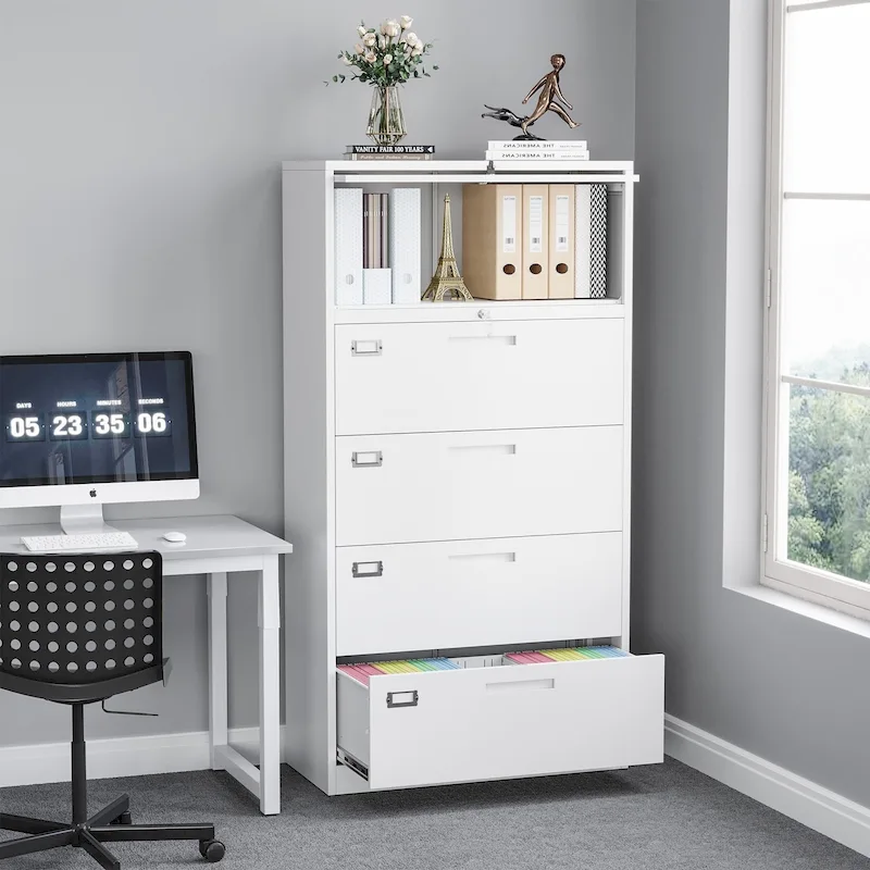 Steel Lateral File Cabinet with Lock