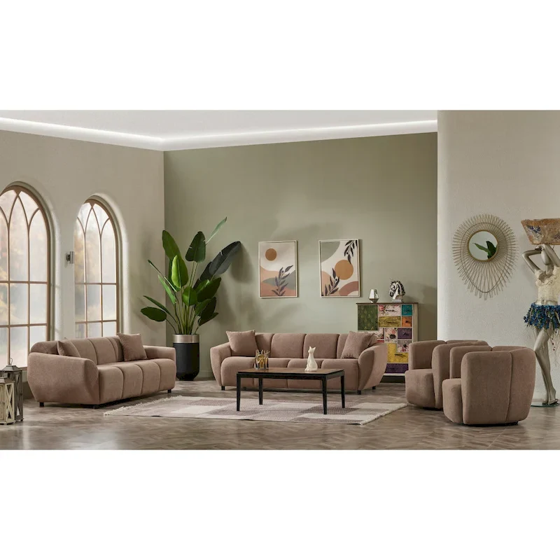 Relaxio 4 Pieces Living Room Sets 2 Sofa 2 Chair