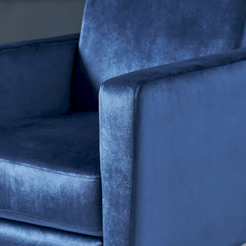 Brightwood Modern Velvet Recliner w/ Steel Legs by Christopher Knight Home