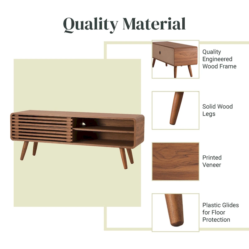 Wilson 46 KD Slat Low TV Stand