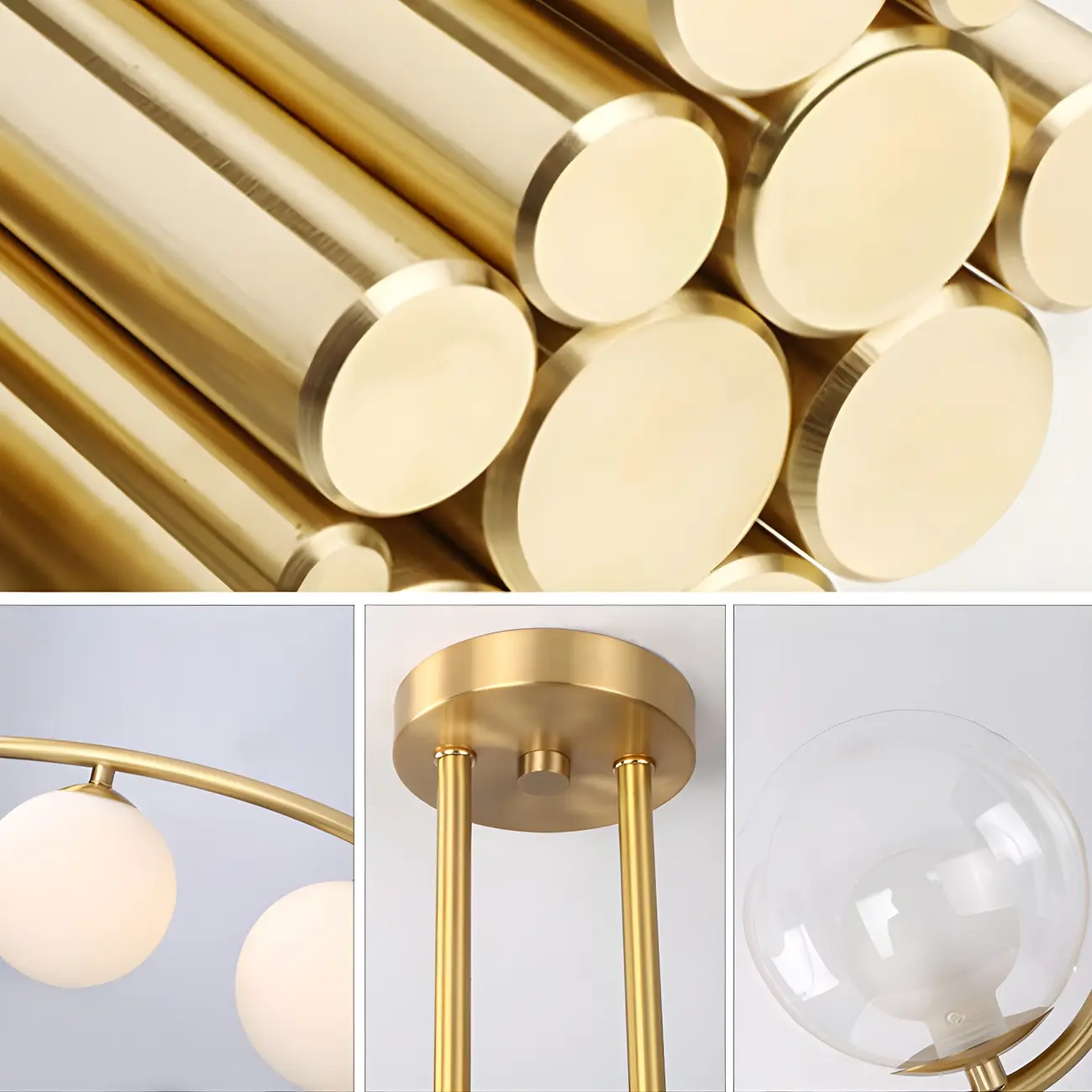 Trendy Modern Gold Arc Multi-Light Island Pendant