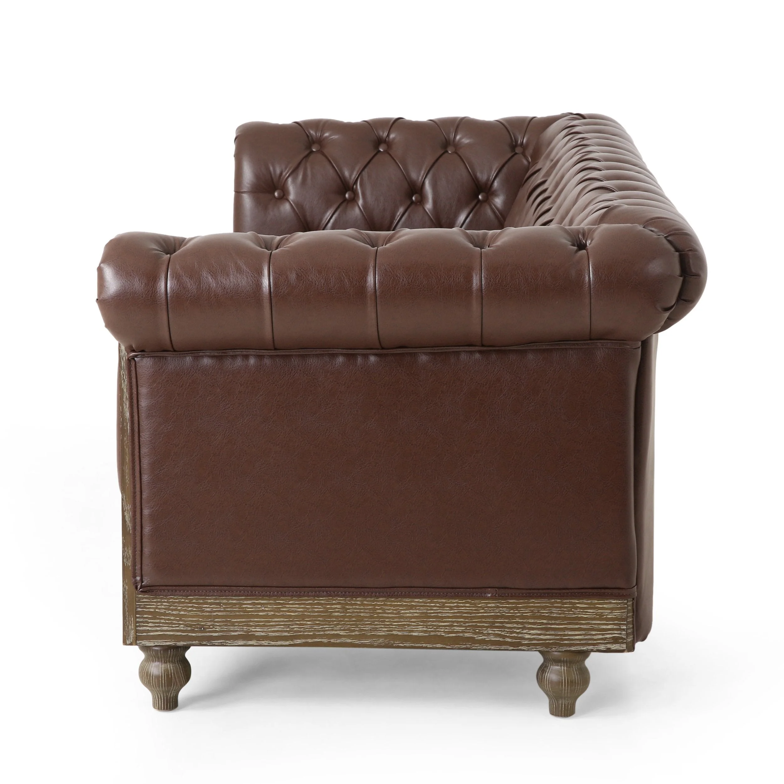 Tufted 3 Seater Sofa with Nailhead Trim - NH535413