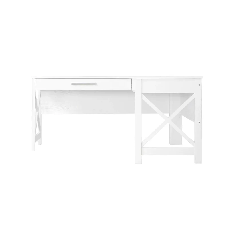 Saint Birch Alaska Modern Farmhouse L-Shaped Desk with Drawer