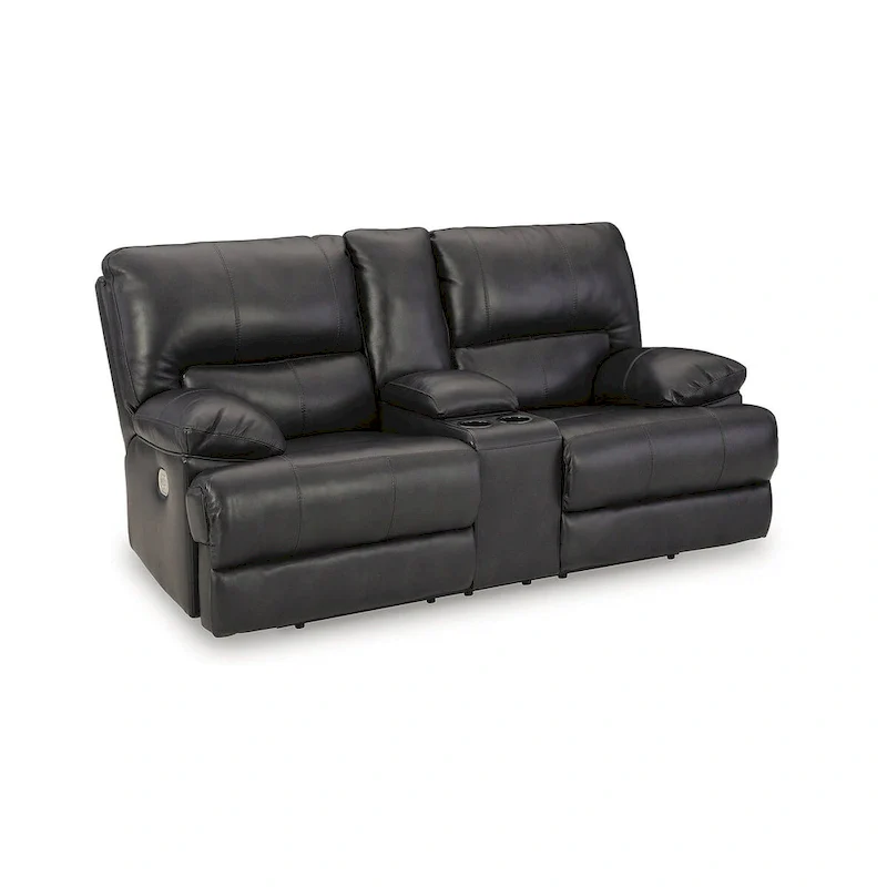 Signature Design by Ashley Mountainous Black Power Reclining Loveseat - 82W x 42D x 42H