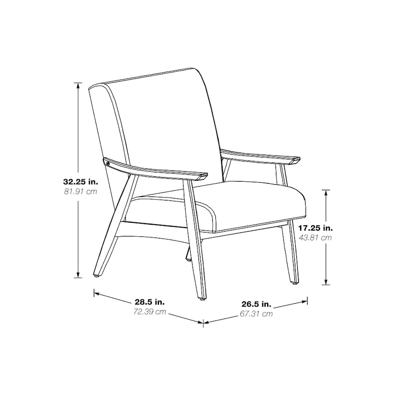 Carson Carrington Karkkila Mid-century Arm Chair