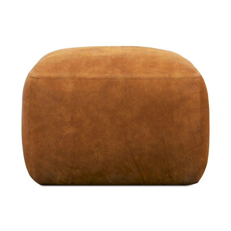 Poly & Bark Denver Leather Ottoman - Full Grain Genuine Italian Leather