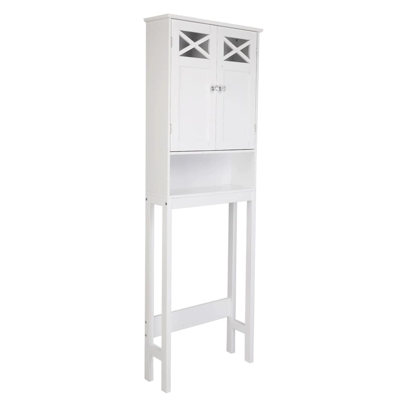 68FCH Double Door Fork Toilet Cabinet White