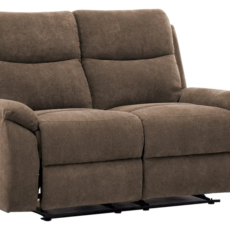 Transitional Fabric Living Room Reclining Loveseat