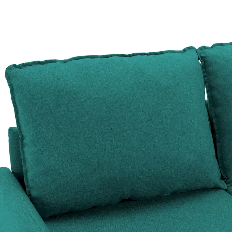 Living Room Loveseat Linen Sofa