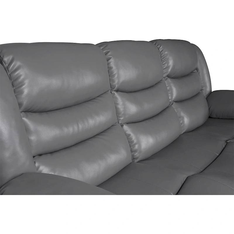 Manual Reclining 3-Piece Living Room Sofa Set - Sofa with Dropdown Table, Loveseat with Console, and Recliner