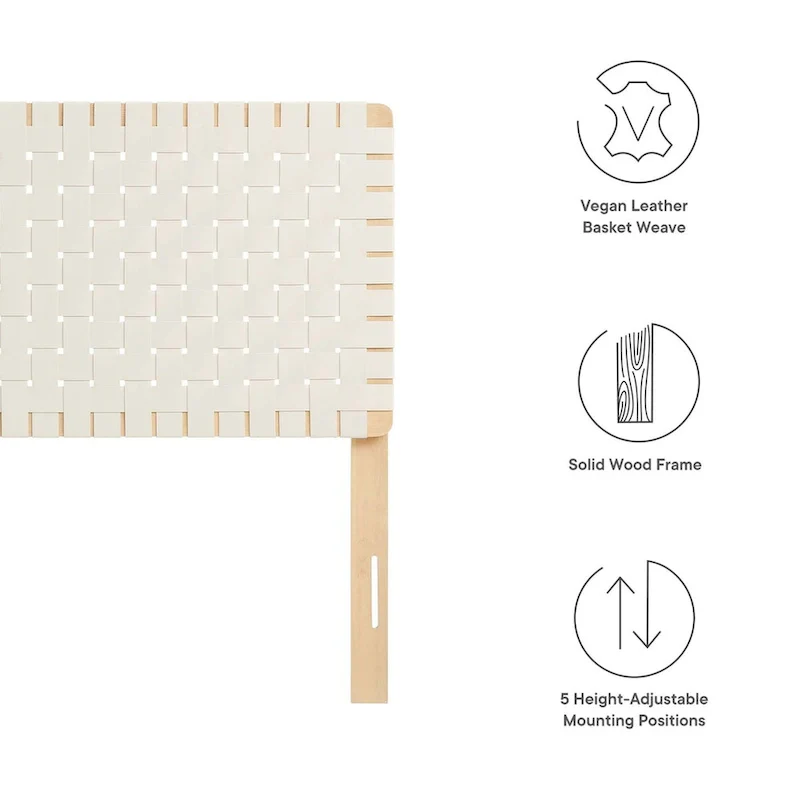 Sparta Twin/Full/Queen/King Vegan Leather Weave Headboard