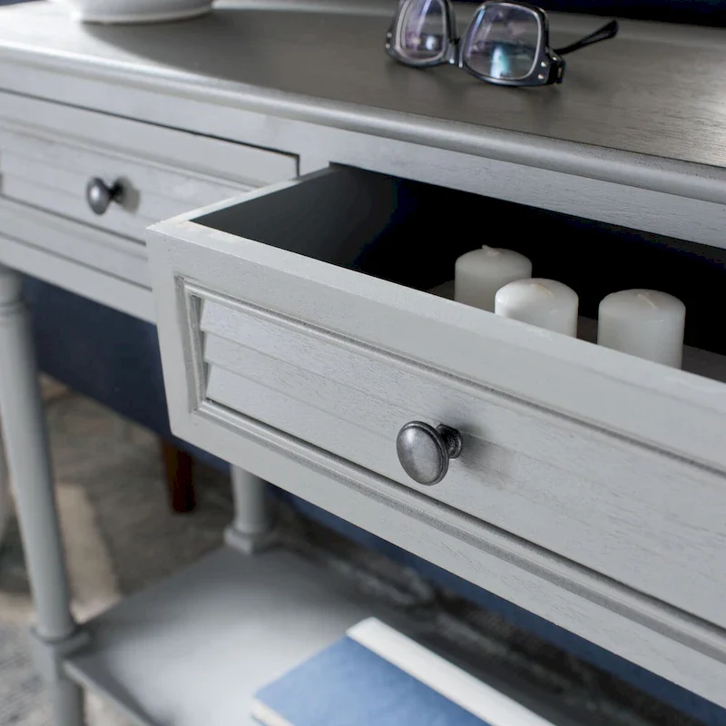 SAFAVIEH Tinnie 2-Drawer Console Table - 36 W x 13 L x 29.5 H - 36Wx13Dx30H