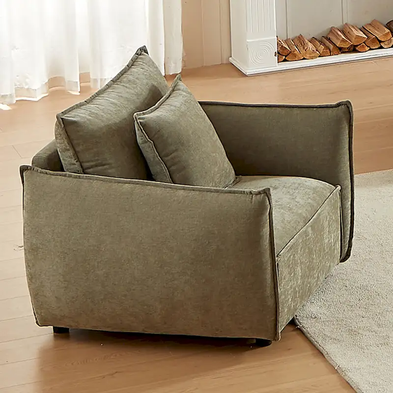 44 Upholstered Arm Chair with Pillows