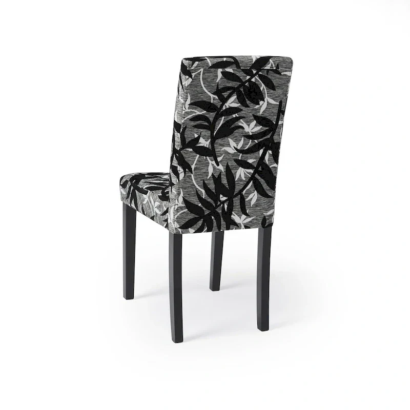 Black and Silver 5-Piece Dining Table and Chairs Set