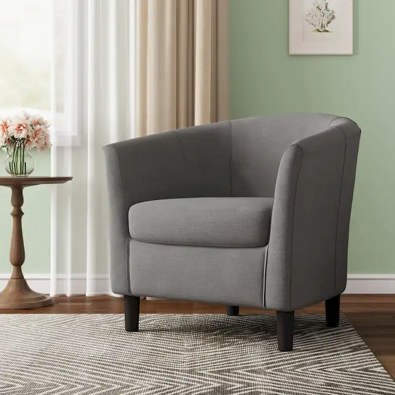 Modern Accent Chair Upholstered Barrel Chair