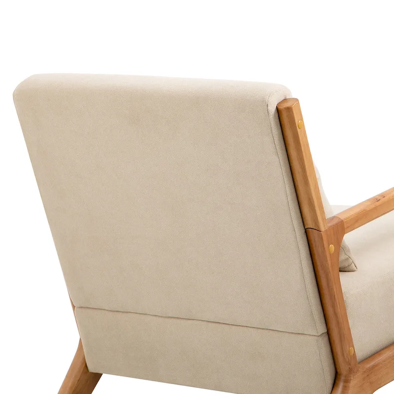 Leon Mid Century Modern Upholstered Accent Chairs Armchair Set of 2