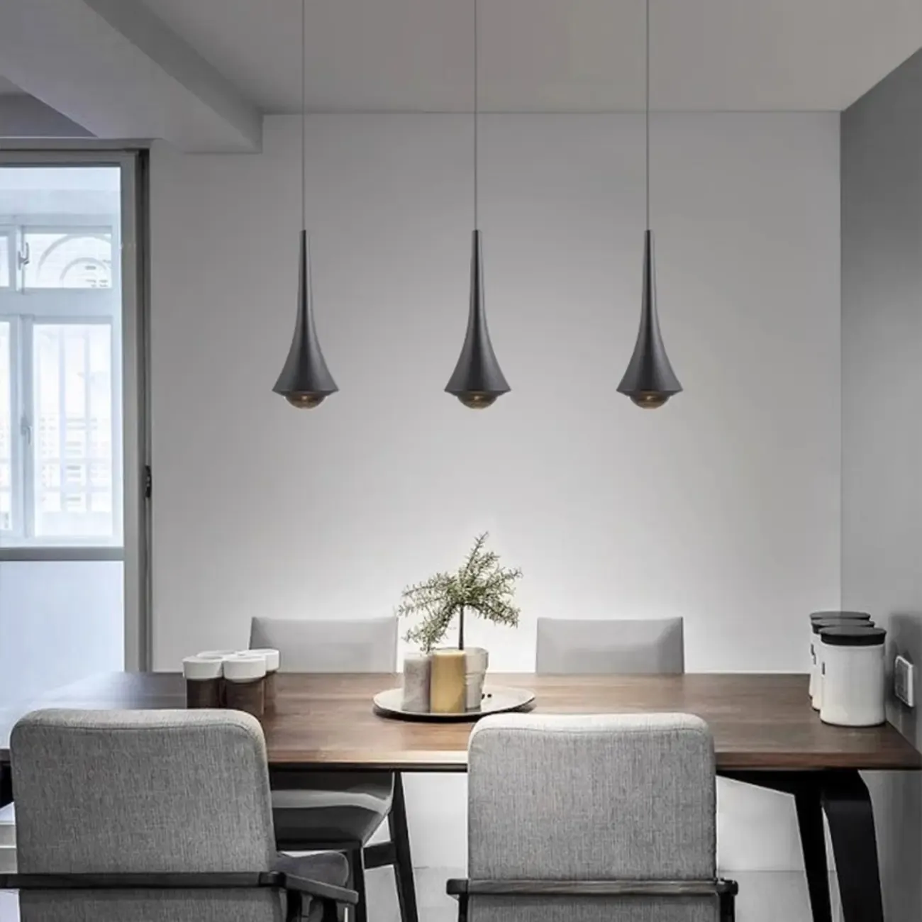 Bedside Metal Pendant Light with Third Gear Dimming