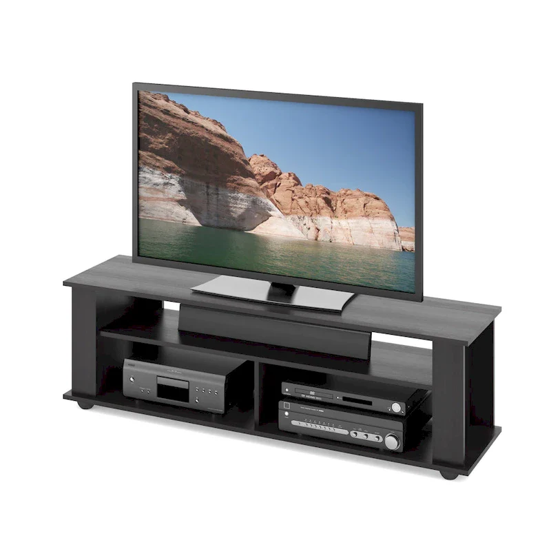Black Wooden TV Stand - Up to 75