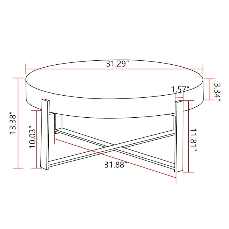 31.29Modern Retro Splicing Round Coffee Table