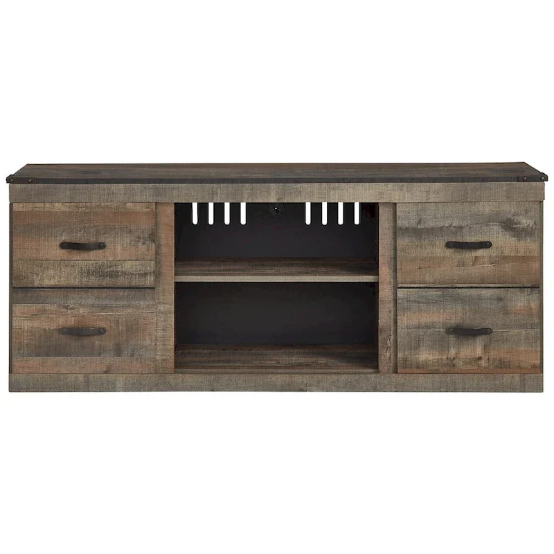 Trinell Casual Large TV Stand, Brown