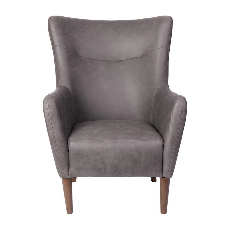 Commercial Upholstered Wingback Accent Chair with Wooden Frame and Legs - 33.25D x 29.75W x 41.25H