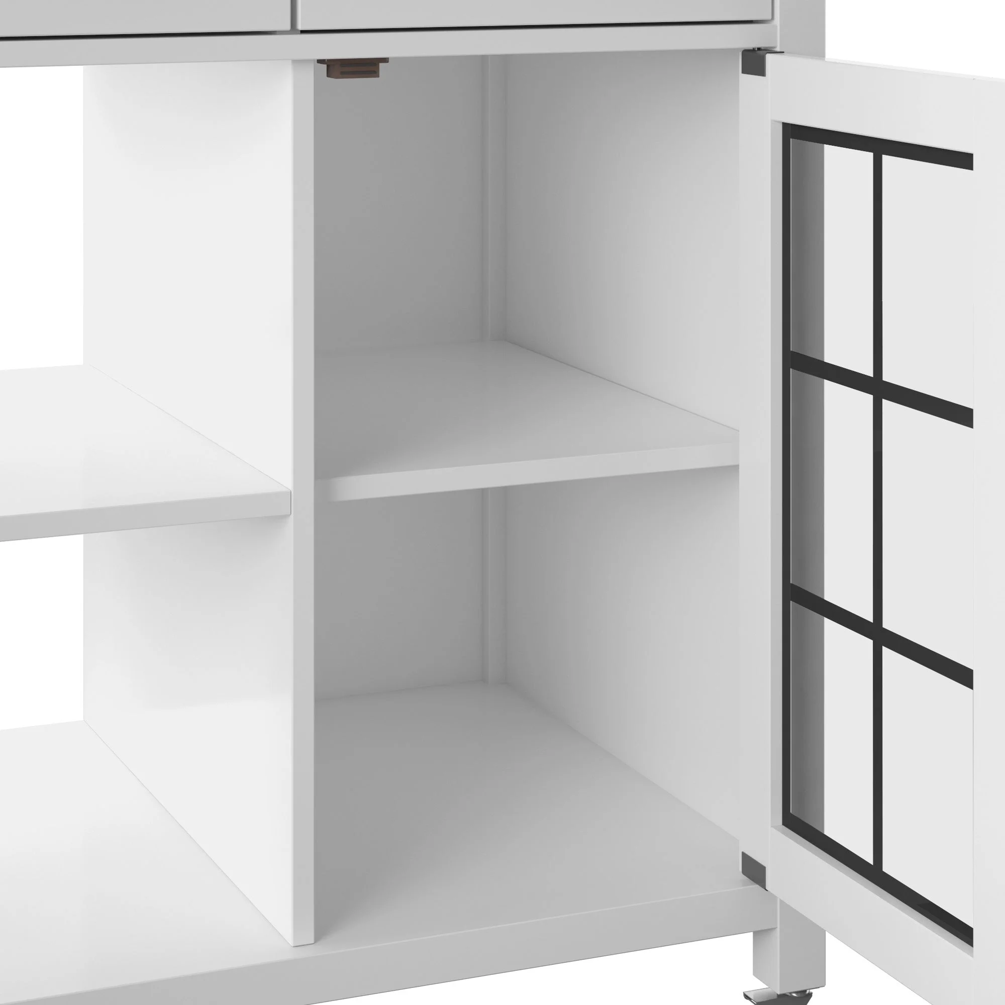 Compact Rolling Kitchen Island Cart with Storage