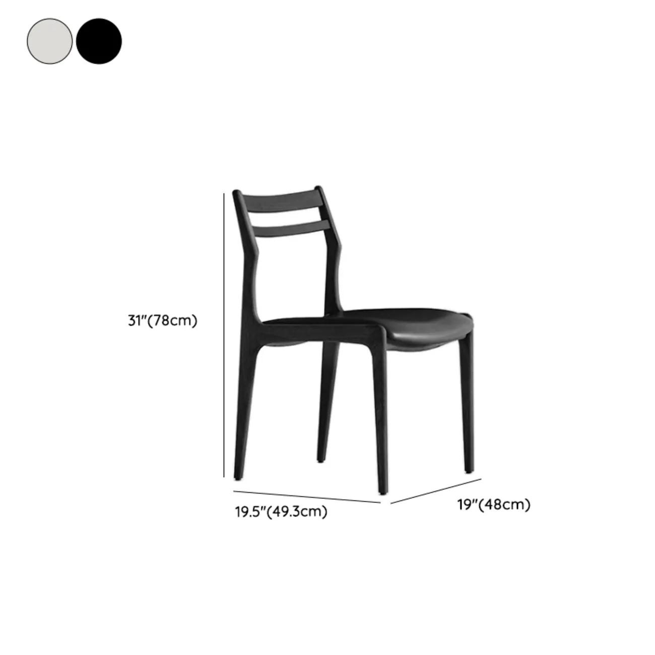 Modern Upholstered Ladder Back Wooden Dining Chair