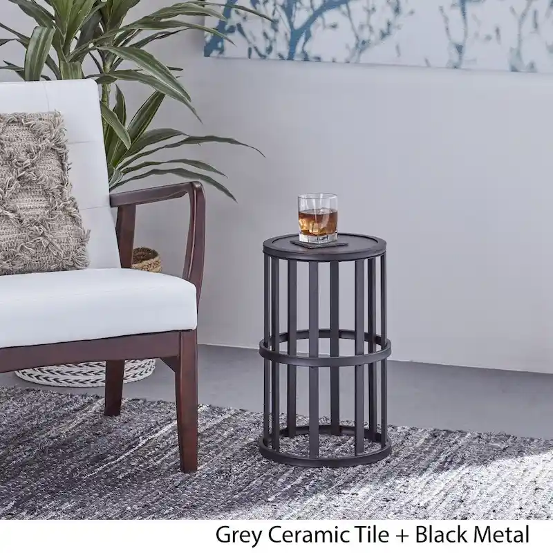 Aaleah Industrial 11-inch Side Table by Christopher Knight Home