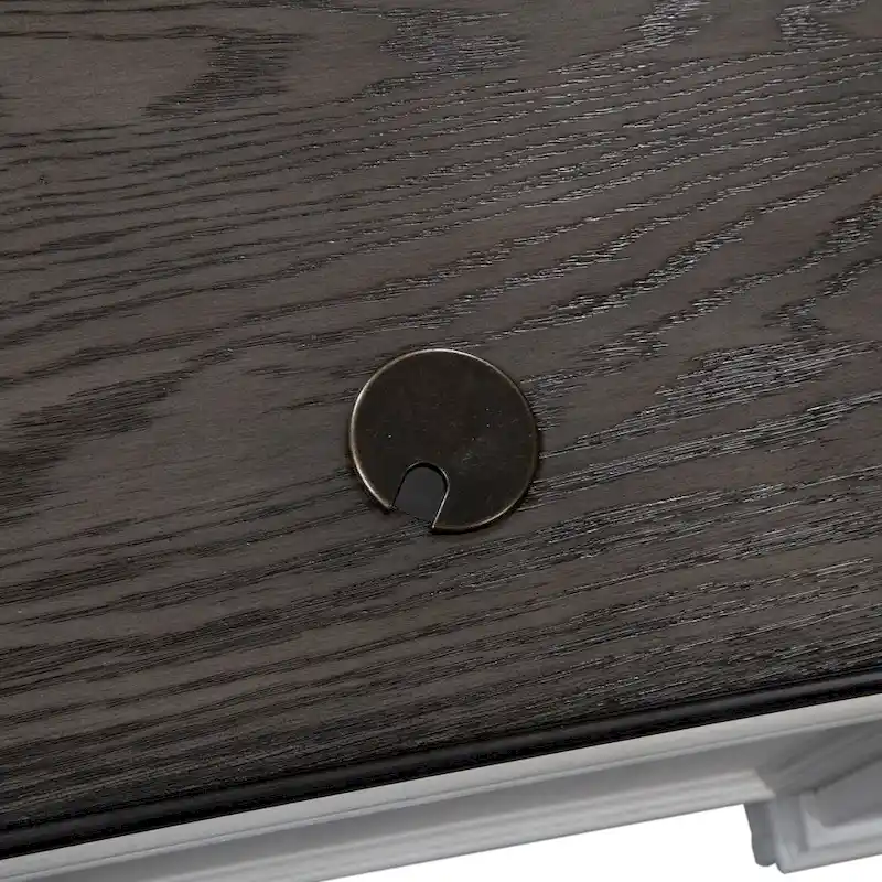 Wirebrushed White Charcoal Desk