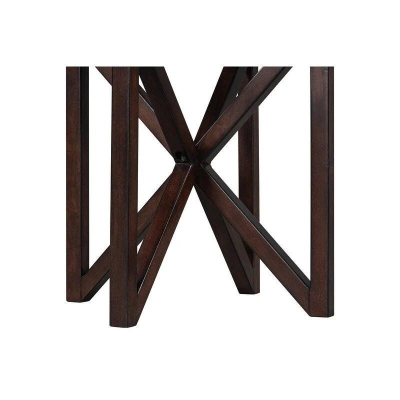 Modern simple glass coffee table, tempered glass coffee table solid wood base round transparent glass top