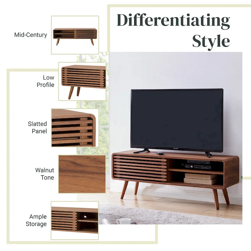 Wilson 46 KD Slat Low TV Stand