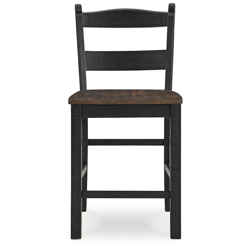 Signature Design by Ashley Valebeck Black/Brown Counter Height Barstool - 20 W x 22 D x 39 H