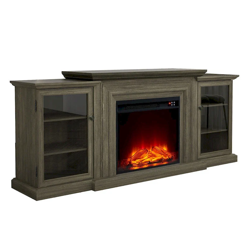 Farmhouse TV Stand with Fireplace - 70 Width -Fits up to 70 TV - 71W x 30H x 15.5D