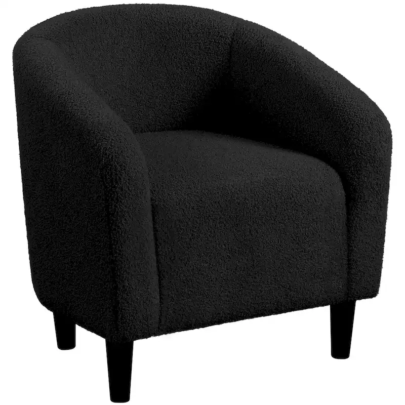 Yaheetech Club Chair Accent Barrel Chair Upholstered Arm Chair